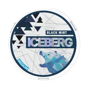 Black Mint Light Nicotine Pouches by Ice Berg 20mg/g